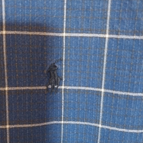 Ralph Lauren Blair Shirt Mens L Plaid Blue Short Sleeve 100 Percent Cott… - Picture 3 of 5